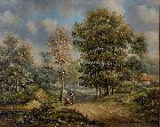unknow artist Walk in the woods oil painting picture wholesale